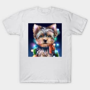 Cute Yorkshire Terrier Drawing T-Shirt